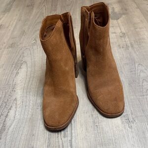 Lucky Brand Tan Suede Ankle Booties